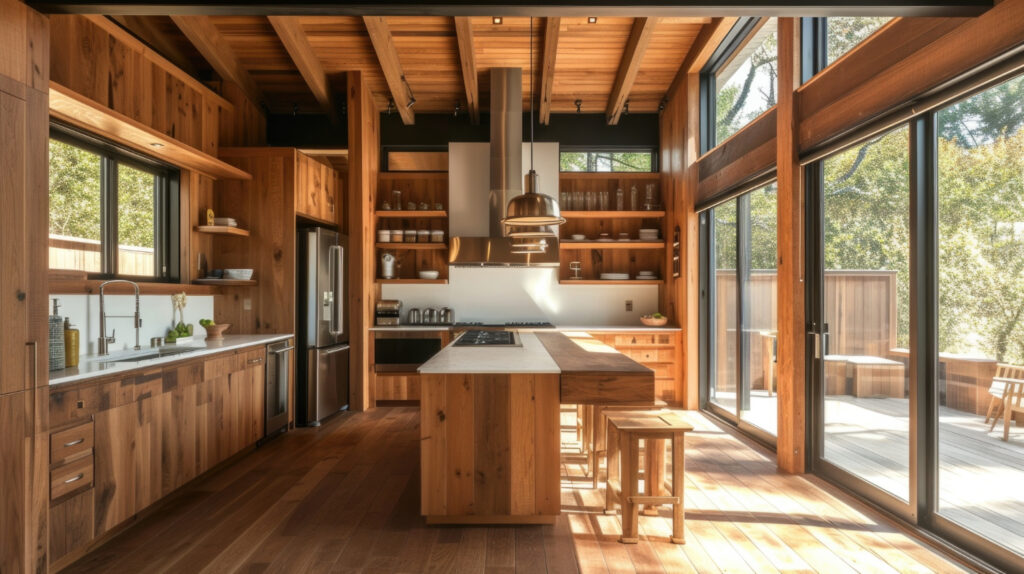 funkcjonalna nowoczesna stodoła mieszkalna - funkcjonalne wnętrze